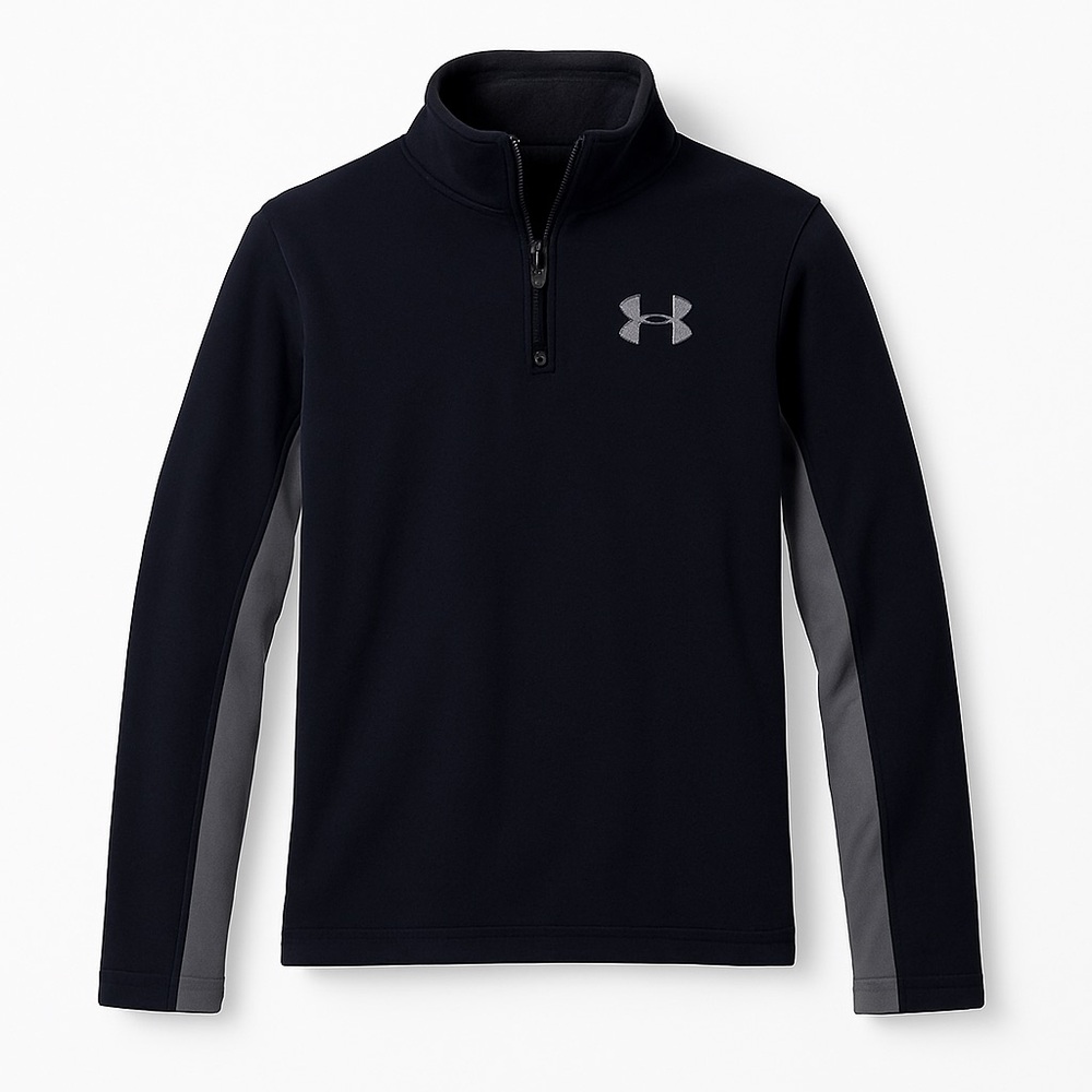 Under Armour Fleece Lined 1/4 Zip‎ Women’s XL Black Pull On Jacket  Semi Fitted